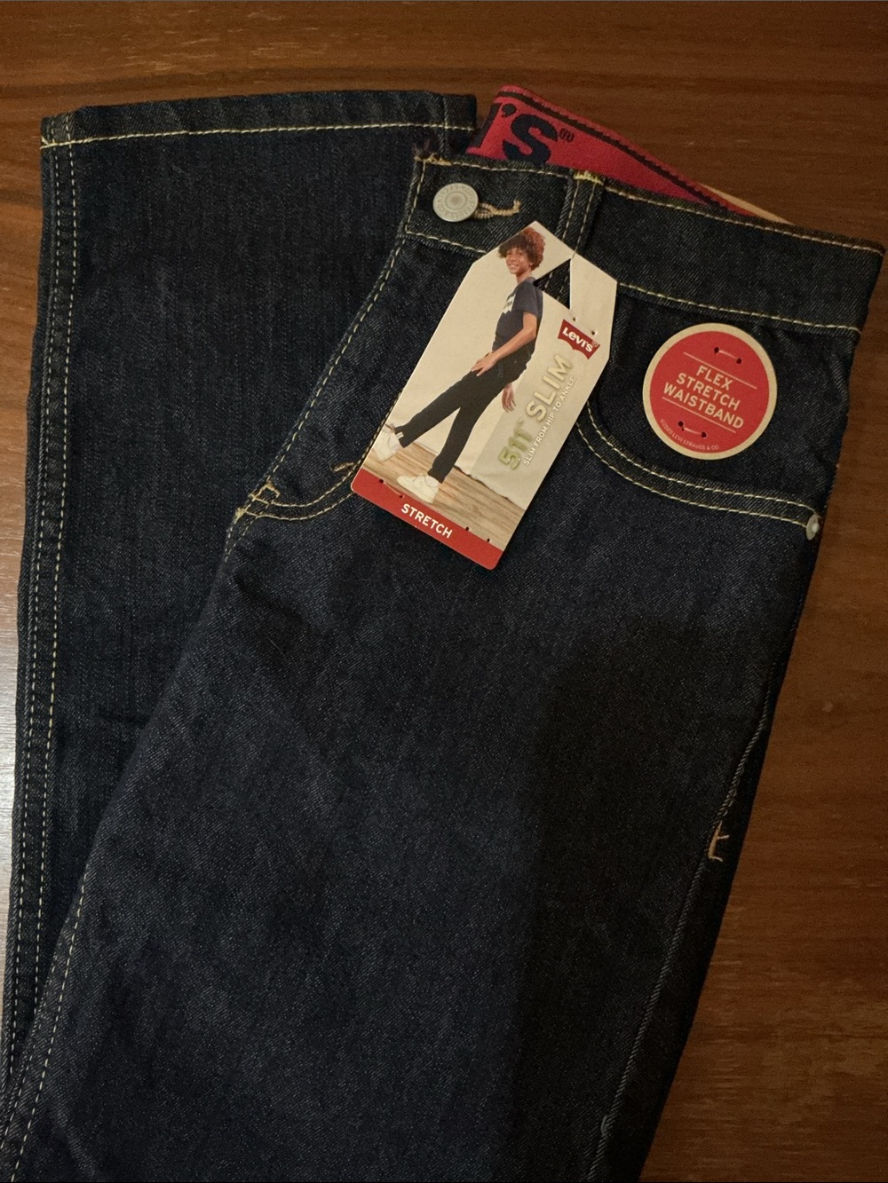 NWT Levi’s 511 Slim Stretch Jeans in indigo blue size 14
